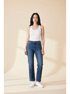 Risen Jeans Tummy Control Wide Leg Blue Denim Jeans 13/31 NWT